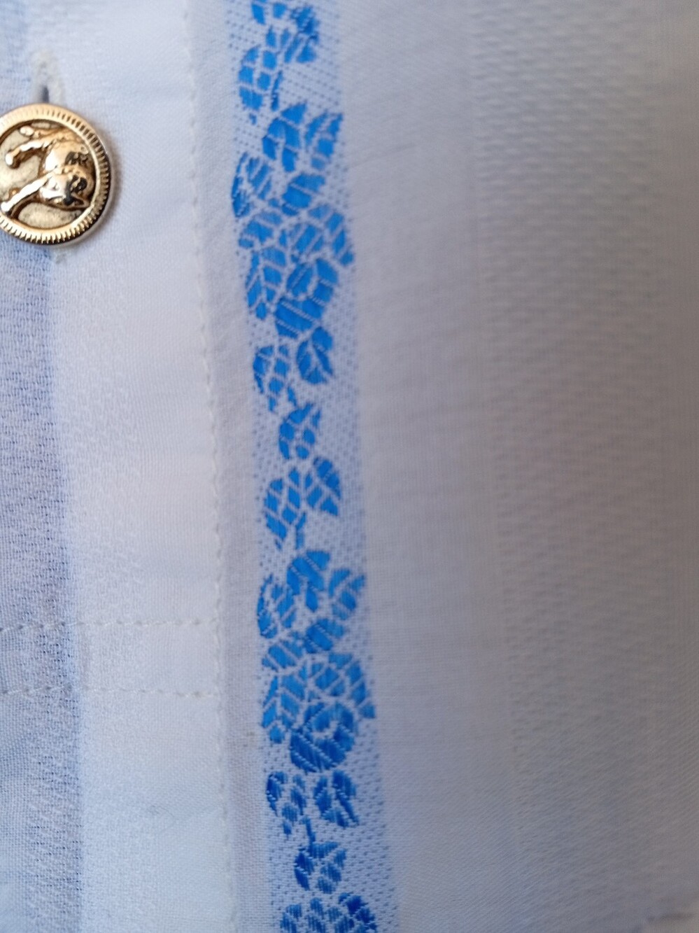 Versus By Gianni Versace Classic Men’s White Shirt with Blue Stripes - Picture 4 of 9